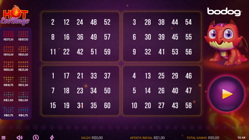 jogo hot evobingo